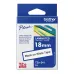 Cinta Brother TZE241 - Texto Negro sobre Blanco - 18mm x 8m - Etiquetas Adhesivas