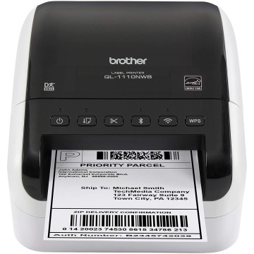 Impresora de Etiquetas Brother QL-1110NWB - 69 PPM - Térmica Directa - WiFi y Bluetooth