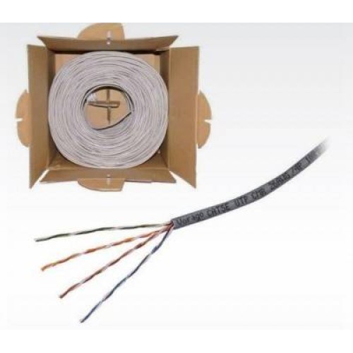 Bobina de Cable de Red Vorago Cat5E 305 Metros 24 AWG Gris - CAB-207