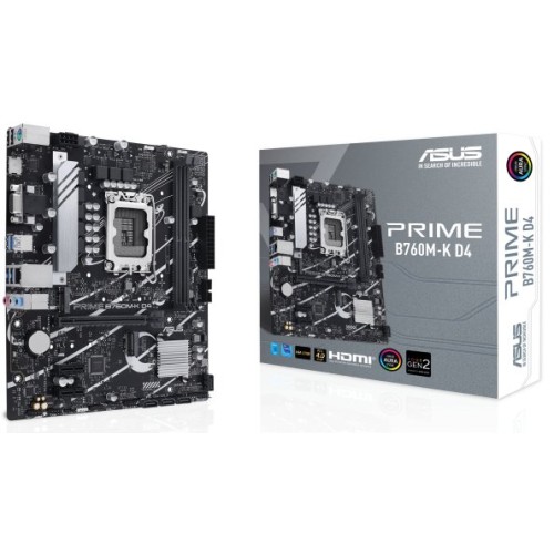 Tarjeta Madre ASUS PRIME B760M-K D4 - Socket LGA 1700 - DDR4 - Micro ATX Tarjeta Madre ASUS PRIME B760M-K D4 - Socket LGA 1700 - DDR4 - Micro ATX