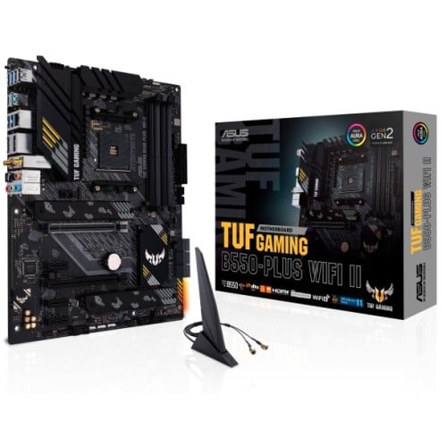Tarjeta Madre ASUS TUF GAMING B550-PLUS WIFI II - Socket AM4 - AMD B550 - ATX - Wi-Fi 6 Tarjeta Madre ASUS TUF GAMING B550-PLUS WIFI II - Socket AM4 - AMD B550 - ATX - Wi-Fi 6