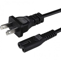 Cable de Corriente BROBOTIX C8 a NEMA 1-15P Macho/Hembra 1.8 Metros Negro Modelo 000123