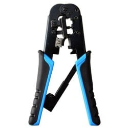 Pinza Crimpeadora BROBOTIX para Conectores RJ-11, RJ-12, RJ-45 - Modelo 180568