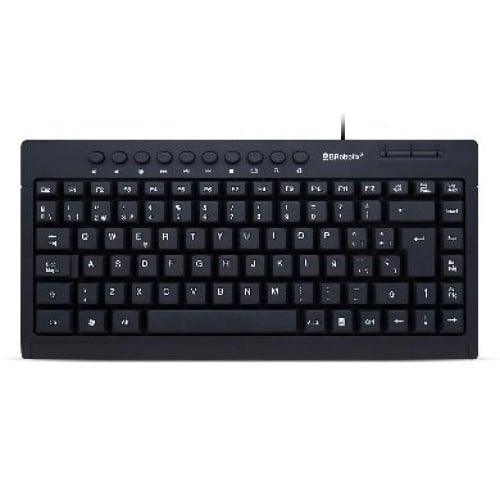 Teclado BROBOTIX 963067 - Alámbrico USB Español - Teclas Multimedia - Formato Mini Teclado BROBOTIX 963067 - Alámbrico USB Español - Teclas Multimedia - Formato Mini