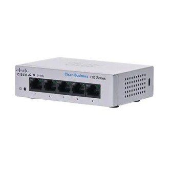 Switch Cisco 5 Puertos Gigabit No Gestionado Modelo CBS110-5T-D-NA