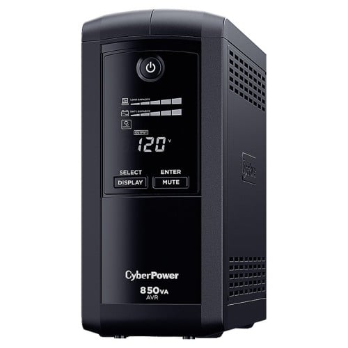 UPS CyberPower 850VA/510W con 9 Contactos y Pantalla LCD - Modelo CP850AVRLCDA UPS CyberPower 850VA/510W con 9 Contactos y Pantalla LCD - Modelo CP850AVRLCDA