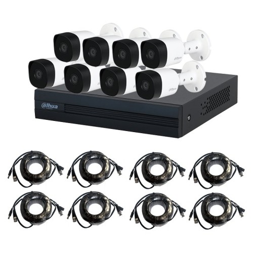 Kit de Vigilancia Dahua 8 Canales HDCVI con 8 Cámaras y Fuente de Poder Modelo DH-KIT/XVR1B0… Kit de Vigilancia Dahua 8 Canales HDCVI con 8 Cámaras y Fuente de Poder Modelo DH-KIT/XVR1B0…