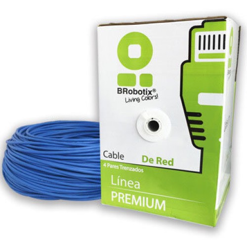 Bobina Cable Red BROBOTIX Cat5e 305m Azul - 65200