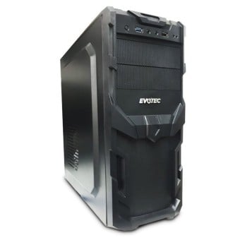 Gabinete Evotec EV-1005 Mini Tower con Fuente 600W - Compatible ATX/Micro ATX/Mini-ATX