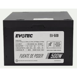 Fuente de Poder Evotec EV-500 500W ATX para PC con Conectores SATA y Molex