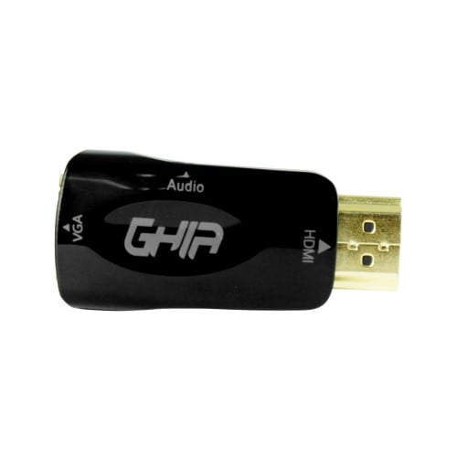 Convertidor HDMI a VGA GHIA con Audio - Modelo ADAP-1 - Negro Convertidor HDMI a VGA GHIA con Audio - Modelo ADAP-1 - Negro