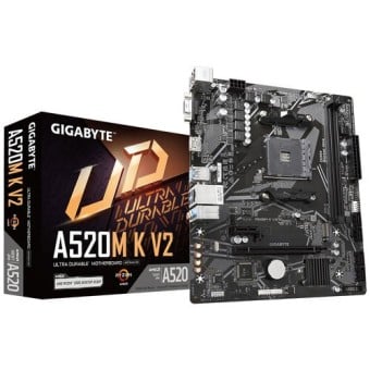 Tarjeta Madre Gigabyte A520M K V2 Socket AM4 Micro ATX - AMD Ryzen 3000/5000