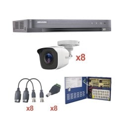 Kit de Vigilancia HIKVISION DVR 8 Canales con 8 Cámaras Bala 2MP Modelo KH1080P8BW Kit de Vigilancia HIKVISION DVR 8 Canales con 8 Cámaras Bala 2MP Modelo KH1080P8BW
