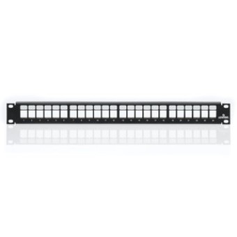 Panel de Parcheo LEVITON QuickPort 24 Puertos Montaje Rack 1U Modelo 49255-H24