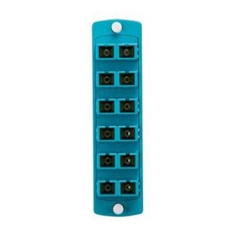 Cassete de Fibra Óptica LEVITON SC 12 Puertos Turquesa Modelo 5F100-2QC