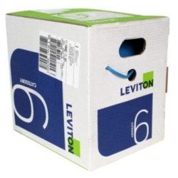 Bobina de Cable de Red LEVITON Cat6 305m Azul UTP6M-MLB
