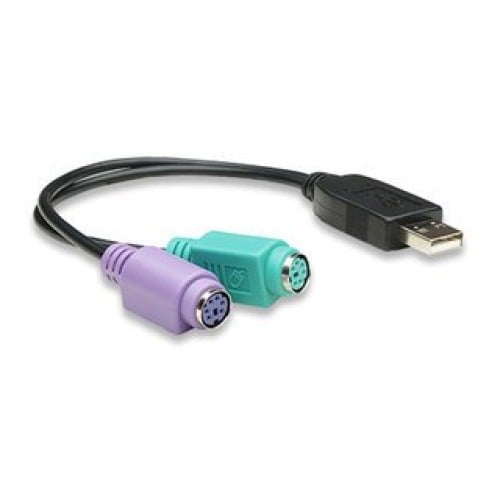 Convertidor PS/2 a USB 2 Puertos Manhattan - Adaptador para Teclado y Mouse - Modelo 179027 Convertidor PS/2 a USB 2 Puertos Manhattan - Adaptador para Teclado y Mouse - Modelo 179027