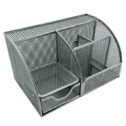 Organizador NEXTEP Malla Metálica 7 Secciones Color Plata Modelo NE-175P