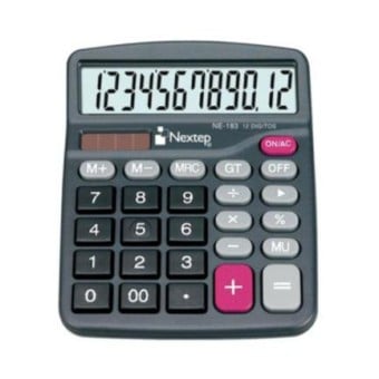 Calculadora de Semi Escritorio Nextep NE-183 - 12 Dígitos Negro - 2 Piezas Calculadora de Semi Escritorio Nextep NE-183 - 12 Dígitos Negro - 2 Piezas