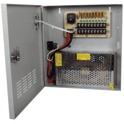 Fuente de Poder SAXXON 12V 20A para Cámaras de Seguridad Modelo PSU1220-D9 Fuente de Poder SAXXON 12V 20A para Cámaras de Seguridad Modelo PSU1220-D9