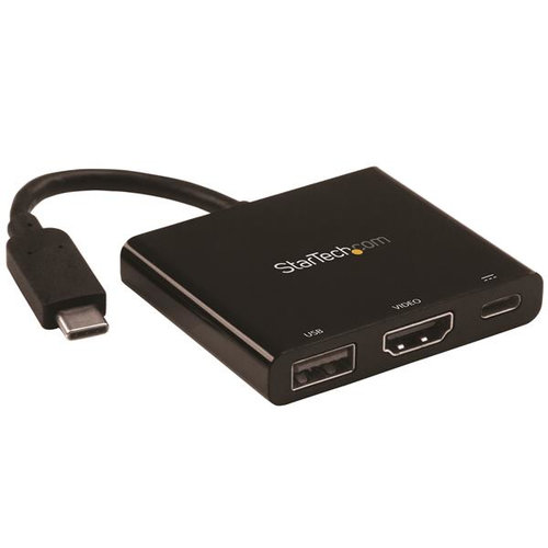 Convertidor de Video StarTech.com USB-C a HDMI 4K con Puerto USB-A - Negro - Modelo CDP2HDUACP