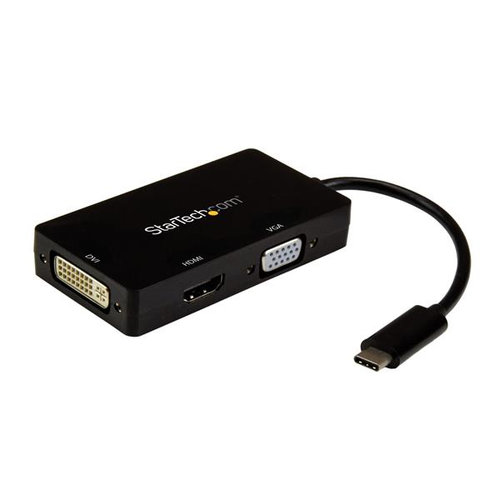 Adaptador Gráfico Externo StarTech.com USB-C a HDMI/DVI/VGA - Resolución 4K - Modelo CDPVGDVHDBP