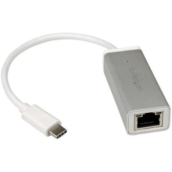 Adaptador de Red StarTech.com USB-C a Gigabit Ethernet 5Gbps Plateado Modelo US1GC30A