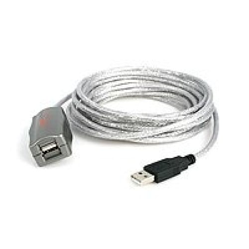 Cable de Extensión Activo USB 2.0 StarTech.com 4.5m Macho a Hembra Gris USB2FAAEXT15 Cable de Extensión Activo USB 2.0 StarTech.com 4.5m Macho a Hembra Gris USB2FAAEXT15