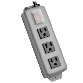 Barra de Contactos Tripp Lite 3SP9 - 3 Tomas AC con Interruptor y Protección - Cable 2.7m