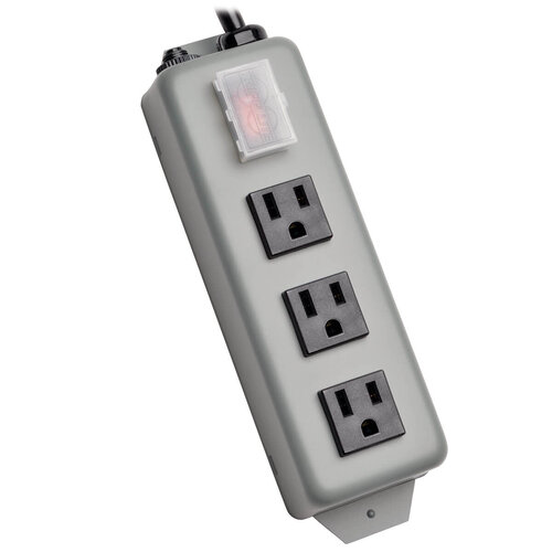 Barra de Contactos Tripp Lite 3SP9 - 3 Tomas AC con Interruptor y Protección - Cable 2.7m