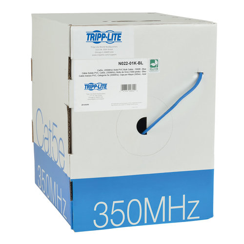 Bobina Cable Ethernet Tripp Lite Cat5e 305m Azul