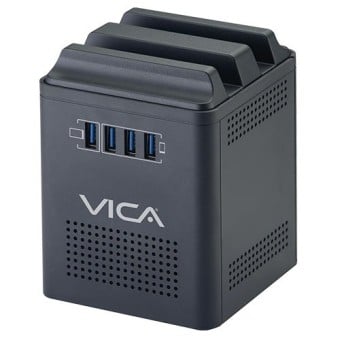 Regulador de Voltaje VICA CONNECT 800 - 800VA/400W - 4 Contactos AC + 4 Puertos USB