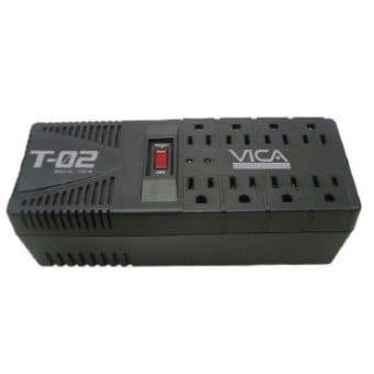 Regulador VICA 1200VA 700W 8 Contactos Protección Sobrecarga Modelo T-02