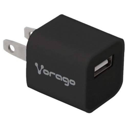 Cargador USB de Pared Vorago 1 Puerto 5V Modelo AU-105-V2-BK Negro Cargador USB de Pared Vorago 1 Puerto 5V Modelo AU-105-V2-BK Negro
