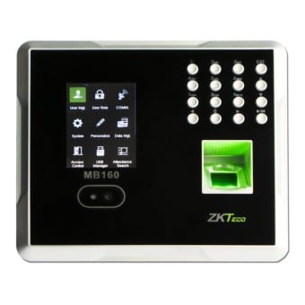 Lector Biométrico ZKTeco MB160ID - Reconocimiento Facial, Huella Digital y Tarjetas - 2.8 pulgadas