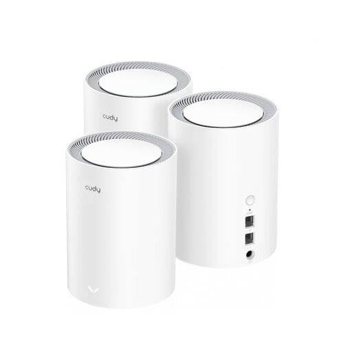 Sistema Wi-Fi Mesh CUDY M1800 3 Paquetes - Doble Banda 2.4/5GHz - Hasta 1800Mbps Sistema Wi-Fi Mesh CUDY M1800 3 Paquetes - Doble Banda 2.4/5GHz - Hasta 1800Mbps