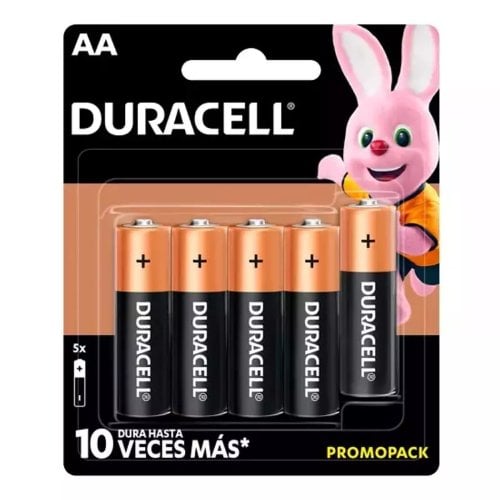 Pilas Duracell AA Alcalinas - Paquete de 5 Piezas - Modelo 5005772 Pilas Duracell AA Alcalinas - Paquete de 5 Piezas - Modelo 5005772
