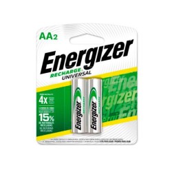 Pilas Recargables Energizer AA Níquel 1.2V - 2 Piezas - Modelo PIENERECAA2