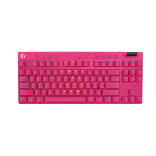 Teclado Gamer Logitech G PRO X TKL Inalámbrico RGB Magenta - 920-012154