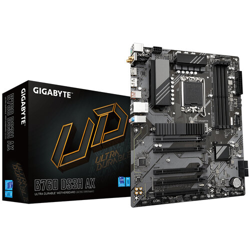 Tarjeta Madre Gigabyte B760 DS3H AX - Socket LGA1700 - DDR5 - WiFi 6 Tarjeta Madre Gigabyte B760 DS3H AX - Socket LGA1700 - DDR5 - WiFi 6