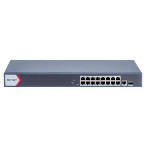 Switch Hikvision 16 Puertos PoE+ Gigabit Ethernet Administrable DS-3E1518P-EI/M Switch Hikvision 16 Puertos PoE+ Gigabit Ethernet Administrable DS-3E1518P-EI/M