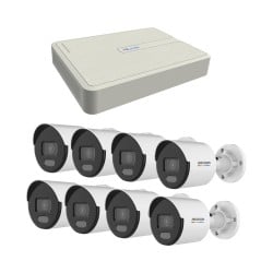 Kit de Vigilancia HIKVISION 8 Canales con NVR y 8 Cámaras IP Modelo KIPCV2M/8B