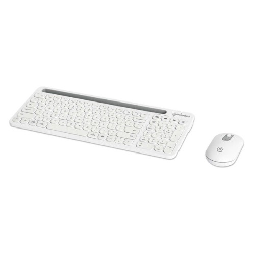 Kit Teclado y Mouse Manhattan Inalámbrico Blanco 180580