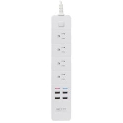 Supresor de Picos Nexxt NHP-E610 S - 4 Contactos, 4 Puertos USB y Wi-Fi - Blanco