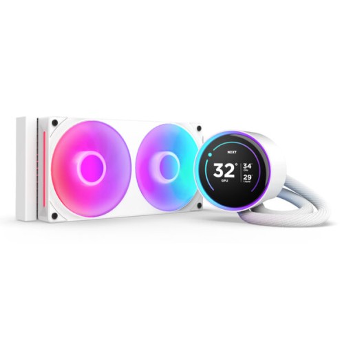 Enfriamiento Líquido NZXT Kraken Elite 240 RGB Blanco - 2 Ventiladores 2400 RPM - Modelo RL-KR24E-W2