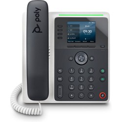 Teléfono IP Poly Edge E220 - 4 Líneas, Pantalla 2.8 pulgadas, PoE, Bluetooth 5.0 - Modelo 82M87AA