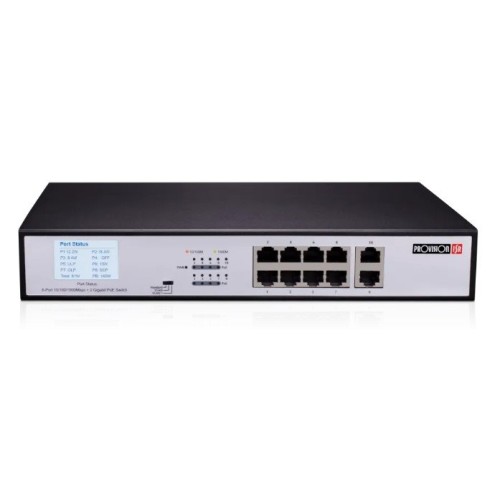 Switch de Red Provision-ISR 8 Puertos Gigabit PoE+ con 2 Puertos Ethernet Modelo POES-08120G… Switch de Red Provision-ISR 8 Puertos Gigabit PoE+ con 2 Puertos Ethernet Modelo POES-08120G…