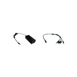 Fuente de Poder y Divisor de Energía SAXXON 5 Conectores Macho 1 Hembra Modelo PSU1205D + PSUWB08