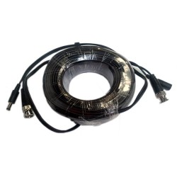 Cable SAXXON WB0130C con 2 conectores BNC y 2 conectores de energía
