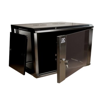 Gabinete de Pared SBE TECH 19 pulgadas 9U con Puerta de Cristal Templado Modelo GNLPAR9UR